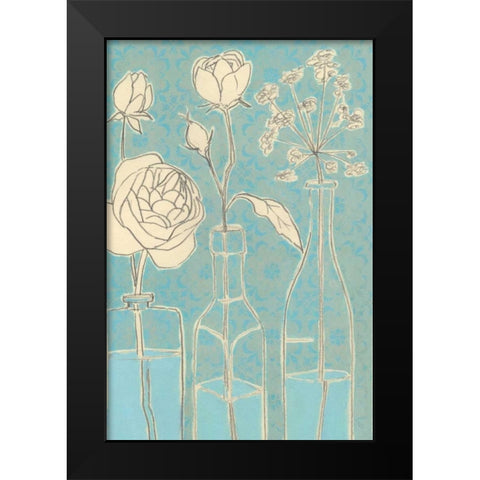 Apothecary Flowers I Black Modern Wood Framed Art Print by Popp, Grace