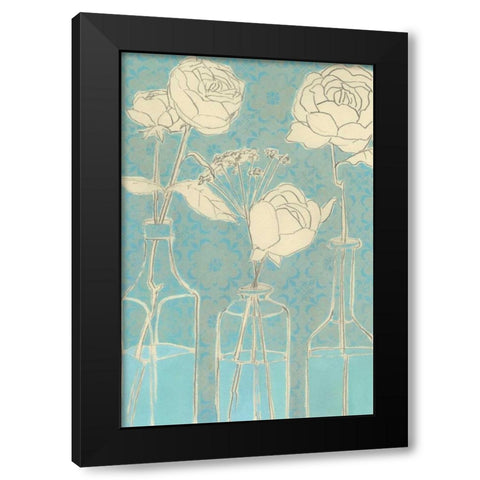 Apothecary Flowers II Black Modern Wood Framed Art Print with Double Matting by Popp, Grace