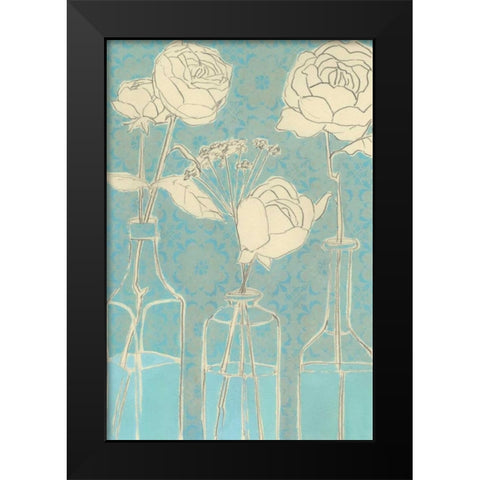 Apothecary Flowers II Black Modern Wood Framed Art Print by Popp, Grace