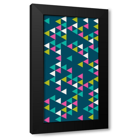 Bunting IV Black Modern Wood Framed Art Print by Ketchum, Nicole