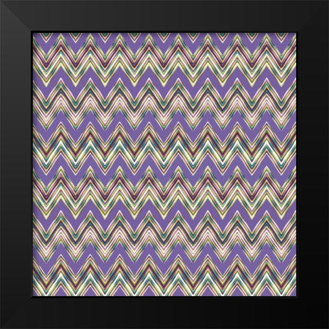 Chevron Waves IV Black Modern Wood Framed Art Print by Hoffman, Katia