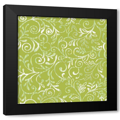 Lirico III Black Modern Wood Framed Art Print with Double Matting by Hoffman, Katia