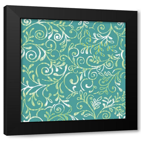 Lirico V Black Modern Wood Framed Art Print by Hoffman, Katia
