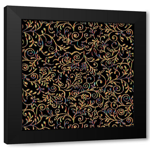 Lirico VI Black Modern Wood Framed Art Print with Double Matting by Hoffman, Katia