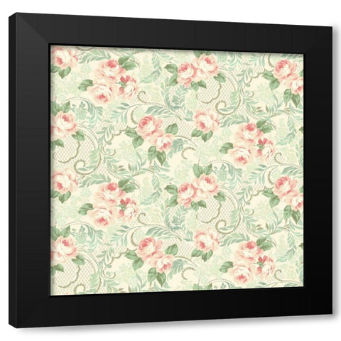 Downton Roses II Black Modern Wood Framed Art Print by Hoffman, Katia