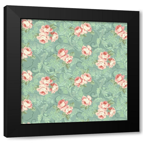Downton Roses III Black Modern Wood Framed Art Print by Hoffman, Katia