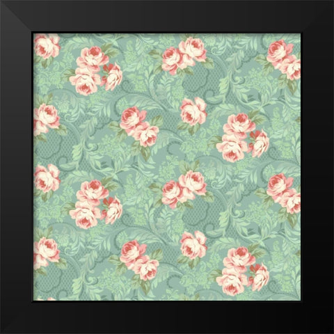 Downton Roses III Black Modern Wood Framed Art Print by Hoffman, Katia