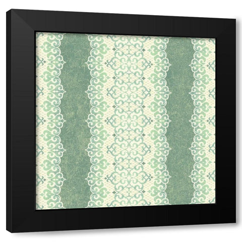 Downton Stripe I Black Modern Wood Framed Art Print with Double Matting by Hoffman, Katia