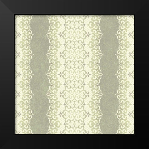 Downton Stripe II Black Modern Wood Framed Art Print by Hoffman, Katia