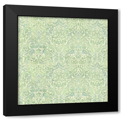 Downton Damask II Black Modern Wood Framed Art Print by Hoffman, Katia