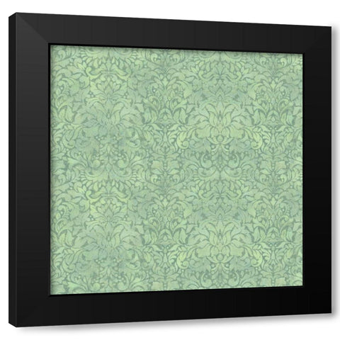 Downton Damask III Black Modern Wood Framed Art Print with Double Matting by Hoffman, Katia