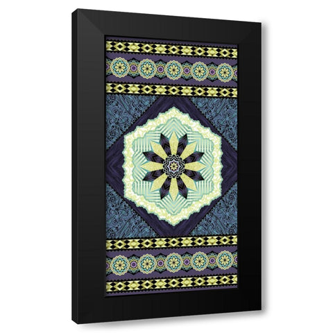 Endeavour Panel I Black Modern Wood Framed Art Print with Double Matting by Hoffman, Katia