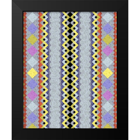Vintage Stripe III Black Modern Wood Framed Art Print by Hoffman, Katia