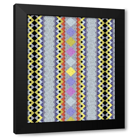 Vintage Stripe IV Black Modern Wood Framed Art Print by Hoffman, Katia