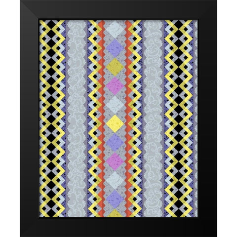 Vintage Stripe IV Black Modern Wood Framed Art Print by Hoffman, Katia