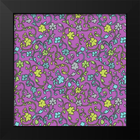 Vintage Calico I Black Modern Wood Framed Art Print by Hoffman, Katia