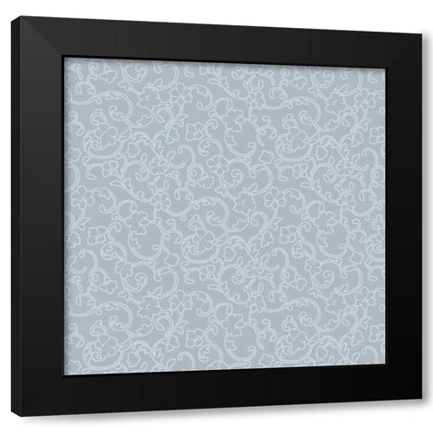 Vintage Calico VII Black Modern Wood Framed Art Print with Double Matting by Hoffman, Katia