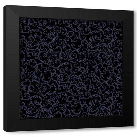 Vintage Calico VIII Black Modern Wood Framed Art Print by Hoffman, Katia