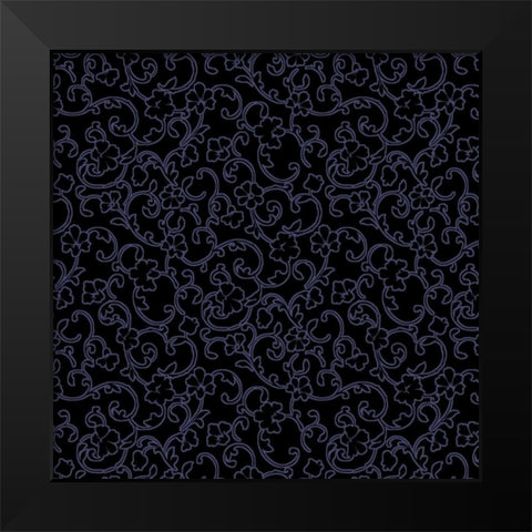 Vintage Calico VIII Black Modern Wood Framed Art Print by Hoffman, Katia