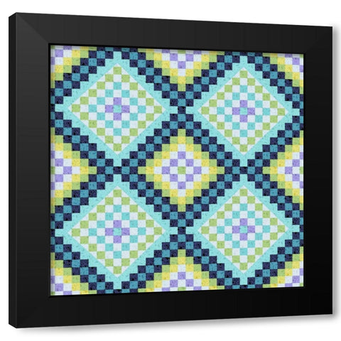 Vintage Geo II Black Modern Wood Framed Art Print with Double Matting by Hoffman, Katia