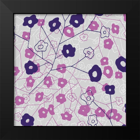 Cottage Rose Garden III Black Modern Wood Framed Art Print by Benyon, Ali