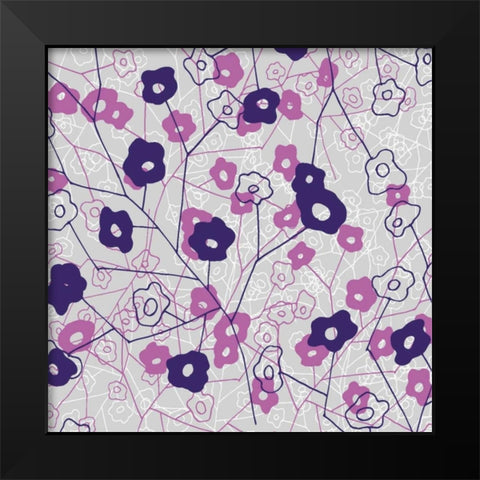 Cottage Rose Garden IV Black Modern Wood Framed Art Print by Benyon, Ali