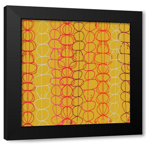 Red Fall I Black Modern Wood Framed Art Print by Benyon, Ali