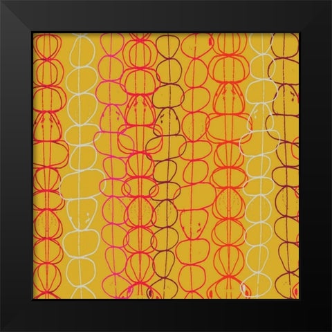 Red Fall I Black Modern Wood Framed Art Print by Benyon, Ali