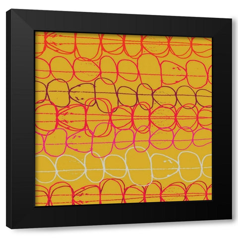 Red Fall II Black Modern Wood Framed Art Print with Double Matting by Benyon, Ali