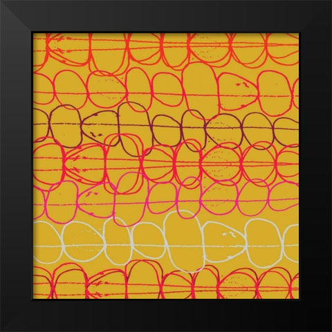 Red Fall II Black Modern Wood Framed Art Print by Benyon, Ali