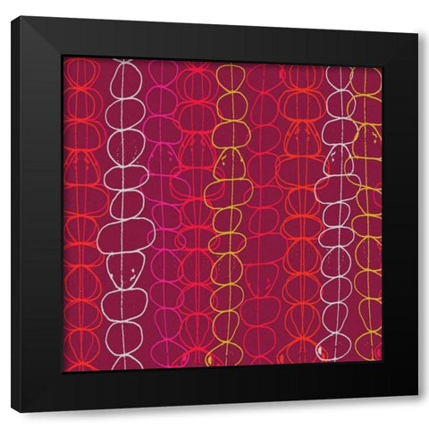 Red Fall III Black Modern Wood Framed Art Print with Double Matting by Benyon, Ali