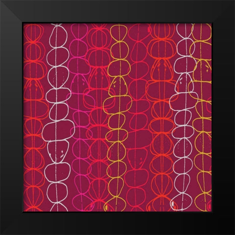 Red Fall III Black Modern Wood Framed Art Print by Benyon, Ali
