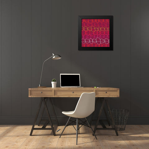 Red Fall IV Black Modern Wood Framed Art Print by Benyon, Ali