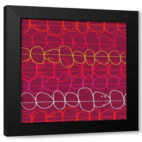Red Fall IV Black Modern Wood Framed Art Print by Benyon, Ali