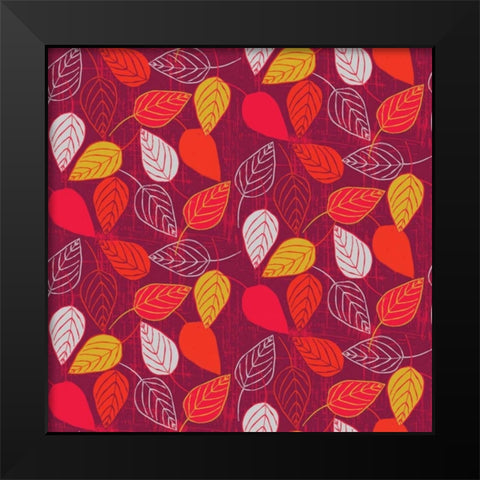 Red Fall VII Black Modern Wood Framed Art Print by Benyon, Ali