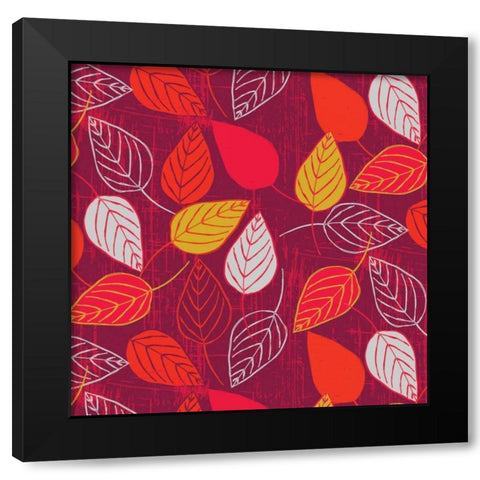 Red Fall VIII Black Modern Wood Framed Art Print by Benyon, Ali
