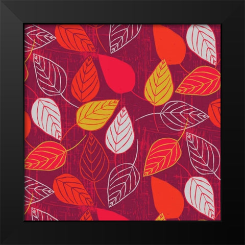 Red Fall VIII Black Modern Wood Framed Art Print by Benyon, Ali