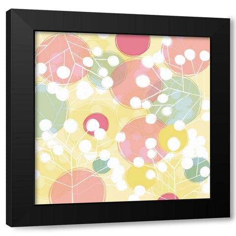 Popping Flowers I Black Modern Wood Framed Art Print by Benyon, Ali