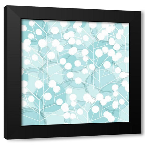 Popping Flowers III Black Modern Wood Framed Art Print with Double Matting by Benyon, Ali