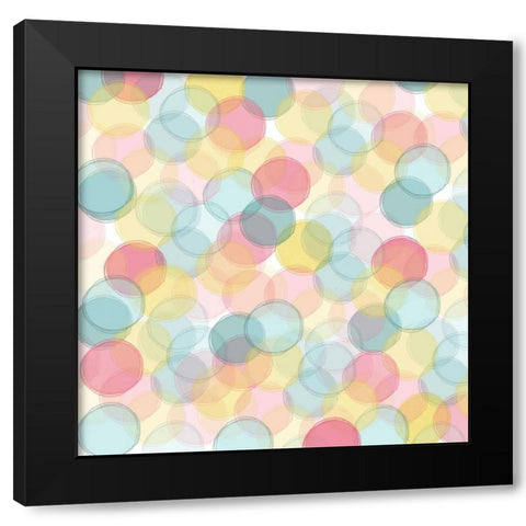 Popping Flowers V Black Modern Wood Framed Art Print with Double Matting by Benyon, Ali