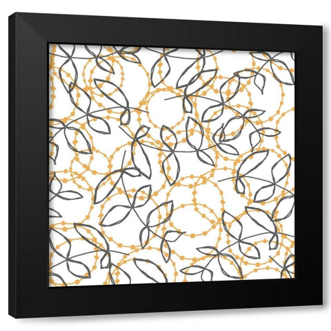 Daisy Chain II Black Modern Wood Framed Art Print by Benyon, Ali