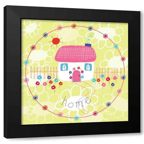 Daisy Chain IX Black Modern Wood Framed Art Print with Double Matting by Benyon, Ali