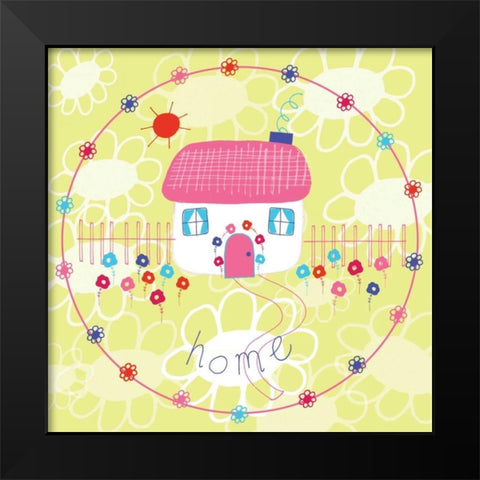 Daisy Chain IX Black Modern Wood Framed Art Print by Benyon, Ali