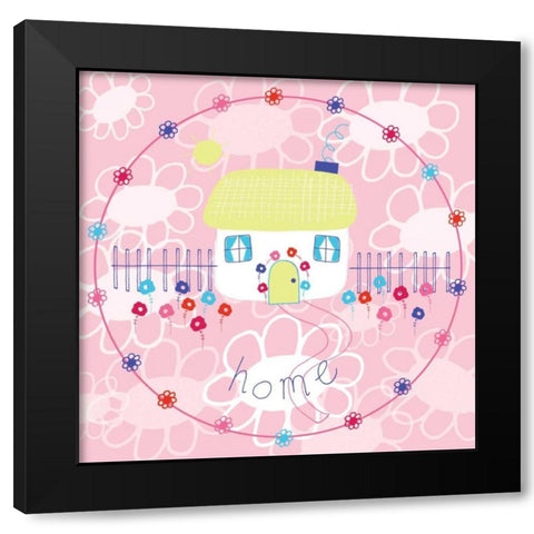 Daisy Chain X Black Modern Wood Framed Art Print with Double Matting by Benyon, Ali