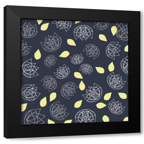 Winters Grey V Black Modern Wood Framed Art Print with Double Matting by Benyon, Ali