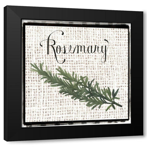 Burlap Herbs I Black Modern Wood Framed Art Print by Popp, Grace