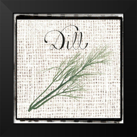 Burlap Herbs III Black Modern Wood Framed Art Print by Popp, Grace