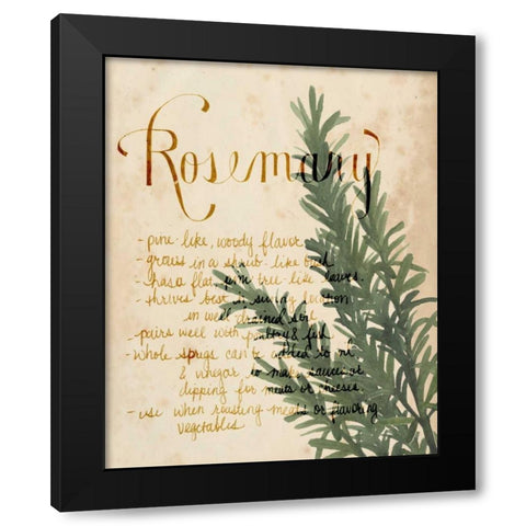 Herb Study IV Black Modern Wood Framed Art Print by Popp, Grace