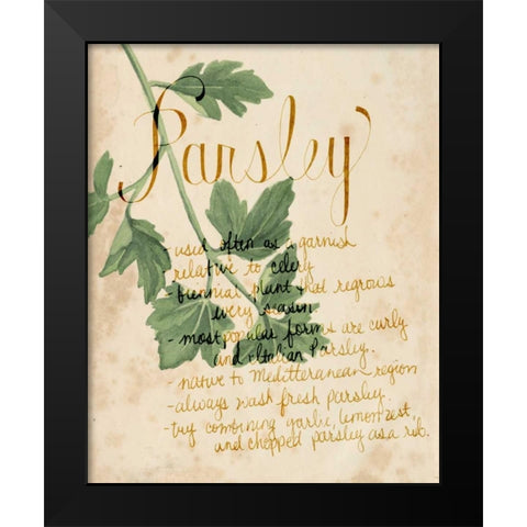 Herb Study V Black Modern Wood Framed Art Print by Popp, Grace