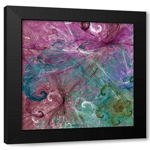 Spinout Tiles I Black Modern Wood Framed Art Print by Burghardt, James